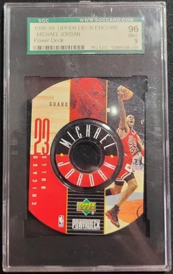 MICHAEL JORDAN 1998-99 UPPER DECK ENCORE POWER DECK HANGER PROMO BULLS SGC 96 - Image 1 of 3