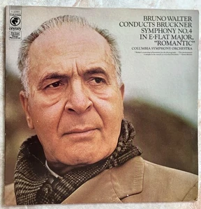 Bruno Walter & Bruckner Symphony "Romantic" 12" Vinyl Record LP (S VG+/R VG+) - Picture 1 of 5
