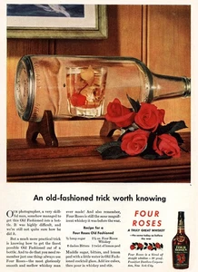 1944 Four Roses: Old Fashioned Trick Worth Knowing Vintage Print Ad - Picture 1 of 1