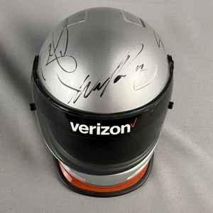 Will Power signed Verizon Indy Car Mini Helmet Autograph 3x Simon Pagenaud - Picture 1 of 11
