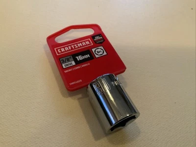 Craftsman CMMT43570, 16mm 3/8 Drive 6pt Metric Socket-NWT- Taiwan - Image 1 of 4