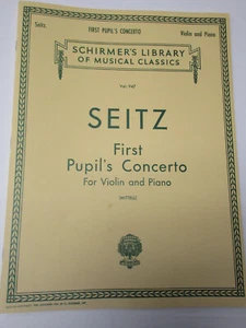 Friedrich Seitz First Pupil's Concerto for Violin & Piano Sheet Music G Schirmer - Picture 1 of 4