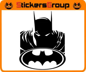 ADESIVO BATMAN E LOGO PER AUTO MOTO SCOOTER IN VINILE NEW - Foto 1 di 1