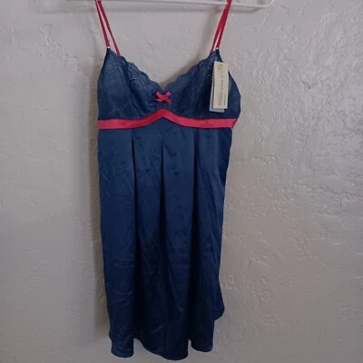 Babydoll Elle Macpherson Intimates Chemise Slip Pequeña Mezcla de Seda Lencería Encaje Foto 1 de 4