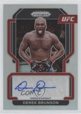 2022 Panini Prizm UFC Signatures Silver Prizm Derek Brunson #SG-DBR Auto