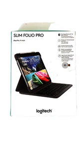 (G1) Logitech Slim Folio Pro iPad Hülle Kabellose Bluetooth Tastatur ES QWERTY - Bild 1 von 3