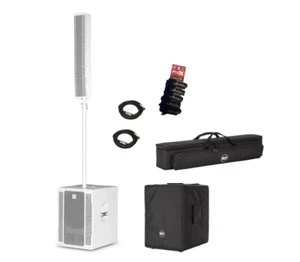 RCF White Evox 12 Active Two-Way Array with 15" Subwoofer + Cover & XLRs - Picture 1 of 7