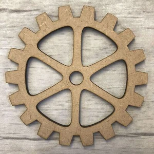 Cog 2 MDF Wood Miscellaneous Base Wooden Blank Craft - Picture 1 of 5