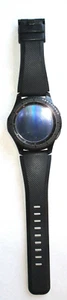 Samsung Gear S3 Frontier 46 mm Steel Case with Black Silicone Band Smart Watch - Picture 1 of 6