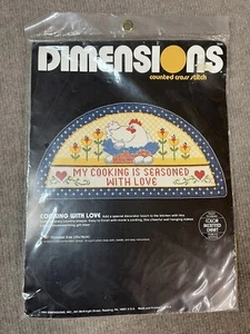 Cross Stitch Kit 80s Kitchen Kitschy Cooking Love Chick Hen Country Cottage USA - Picture 1 of 3