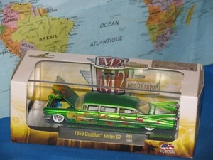 M2 MACHINES 1959 CADILLAC SERIES 62 FLAMES AUTO-STRETCH RODS RELEASE R01 *RARE* - Picture 1 of 12