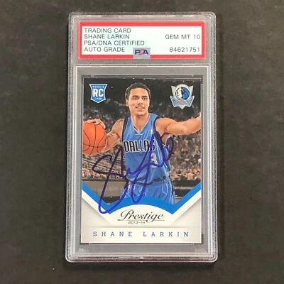 Tarjeta firmada por Shane Larkin Panini Prestige #178 2013-14 AUTO GRADO 10 PSA losa  Foto 1 de 2