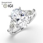 Oval Solitaire 950 Platinum Engagement Ring,5 ct, Lab-grown IGI Certified