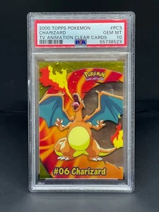 Pokemon Charizard Topps TV Animation Clear Cards #PC3 PSA 10 GEM MT - English - Picture 1 of 2