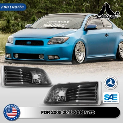 Fog Lights for 2005-2010 Scion TC Smoke Lens Replace Factory w/Wiring kit - Imagem 1 de 4