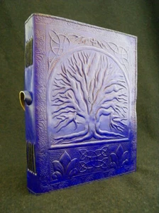 Celtic Pagan WiccaTREE of LIFE A5 Handmade Leather Journal Diary Book-of-Shadows - Picture 1 of 7