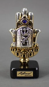 Arad Avraham Sterling Silver 925 & Gold Hamsa Blessing For The Home Sculpture - Picture 1 of 9