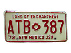 1972 New Mexico passenger License Plate in Good all original condition ATB 387