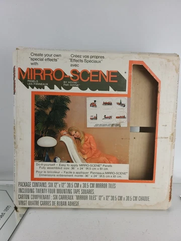 Vintage  Mirro-Scene # 524 Trains Locomotives 12x12 Mirror Panels Tiles Cover