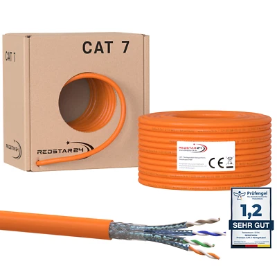 CAT 7 Verlegekabel Netzwerkkabel Datenkabel LAN CAT7 Kabel Netzwerk Ethernet POE - Bild 1 von 4