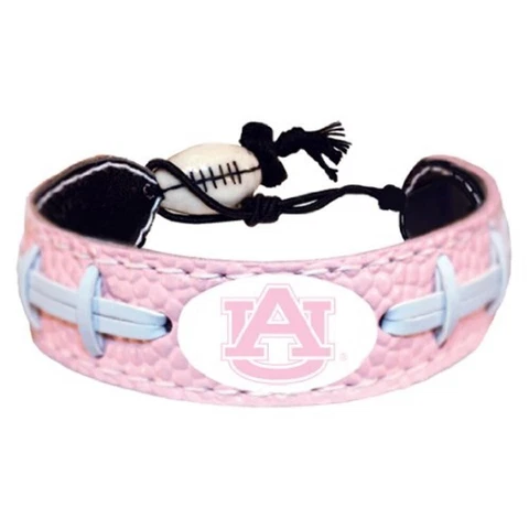 Auburn Tigers Pink Football Leather Bracelet Cover