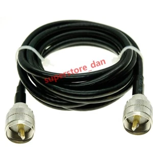 UHF Male to UHF Male PL259 Plug Solder Connector Lot RF Coaxial Coax RG58 Cable - Afbeelding 1 van 3