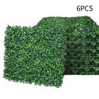 6x Artificial Hedge Wall Panel Boxwood Leaf Garden Fence Grass Topiary Mat Decor
