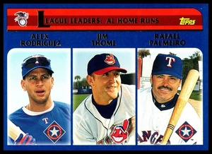 2003 Topps AL Home Run Leaders #339 Rodriguez/Thome/Palmeiro League Leaders - Picture 1 of 3