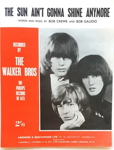 The Walker Brothers -The Sun Ain't Gonna Shine Anymore 1965 Orig UK Sheet Music - Picture 1 of 1