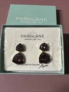 Park Lane Wineberry Earrings 1 1/4” Long Deep Purple - Free Shipping - Picture 1 of 4
