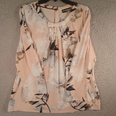Blusa Top Karl Lagerfeld Paris Mujer Multicolor Floral Manga Larga Talla XL Foto 1 de 4
