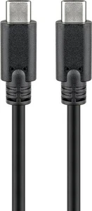 3x USB-C™ Kabel USB 3.1 Generation 2, 5A, schwarz; USB-C™ Kabel USB 3.1 Generati - Bild 1 von 4