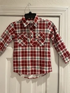 Swanndri Kids Segment 1/2 Button Flannelette Plaid Flannel Shirt. Size 6. - Picture 1 of 8