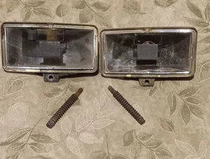 1985-1992 Camaro IROC/Z28: OEM Front Left & Right Fog Light Lamp Housing + Bolts - Picture 1 of 7