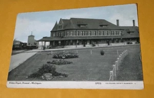 Durand Michigan MI Union Depot Bahnhof um 1910 Vintage Postkarte - Bild 1 von 2