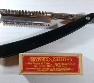 Navaja de afeitar de seguridad de transición BRYFORD como nueva en caja en estuche con cuchillas adicionales - Imagen 1 de 6