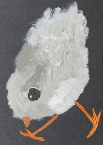 ACEO Original Painting, Bird Impressionism Oil Art, Emmer Plaxe, Animal Abstract - Picture 1 of 1