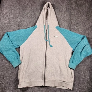 Neff Hoodie Mens Size Large Long Sleeve Full Zip Gray Hooded Skater Drawstring - Picture 1 of 13