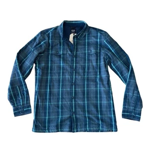 NWT prAna Mens Copper Skies Lined Flannel Shirt Jacket Shacket Plaid Button Down - Picture 1 of 7