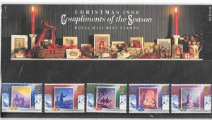 Briefmarken Präsentationspaket - Weihnachten 1988 Komplimente der Jahreszeiten postfrisch Stempel - Bild 1 von 2