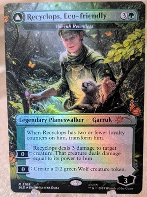 Recyclops, Eco-friendly FOIL Garruk Relentless The Office: Dwight's Destiny MTG - Image 1 of 2