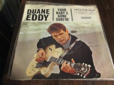 Duane Eddy  Your Baby's Gone Surfin'            Orig w/ Pic Slv - Image 1 of 2