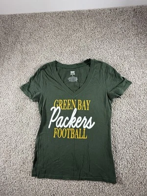 Comida chatarra para mujer NFL Green Bay Packers calce cónico camisa cuello grande Foto 1 de 4