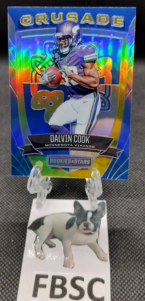 2017 Panini Rookies & Stars DALVIN COOK Rookie RC Blue Silver Prizm Vikings NFL  - Image 1 of 2