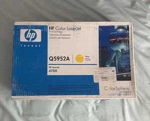 GENEUINE SEALED HP Color LaserJet Q5952A Yellow 4700 643a Toner Cartridge NEW - Picture 1 of 5