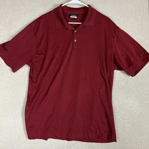 Camisa polo de golf Nike Golf FitDry manga corta (granate) logotipo de Cabot grande para hombre - Imagen 1 de 9
