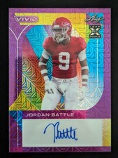 Jordan Battle XRC Rookie Autograph Auto MOJO SSP #ed 1/2 2023 Leaf Vivid Bengals
