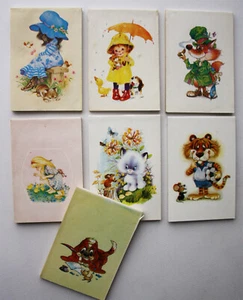 7X MINI CUADERNO SARAH KAY VINTAGE AÑOS 80 NOTA PAPELERÍA RETRO REKOS GRECIA NUEVO - Imagen 1 de 12