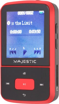 Lettore Mp4 32Gb Display 1.5" con Bluetooth colore Rosso New Majestic BT-3284R - Immagine 1 di 2
