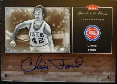 2006 Fleer Greats of the Game  CHRIS FORD  Detroit Pistons  Autograph Auto - Image 1 of 2